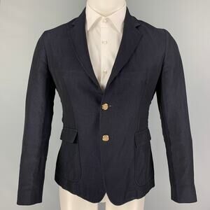 BAND OF OUTSIDERS Size 38 Navy Linen Cotton Sport Coat